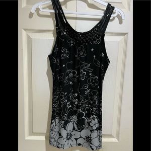 Poet Black/Grey Sleeveless top in Size Large